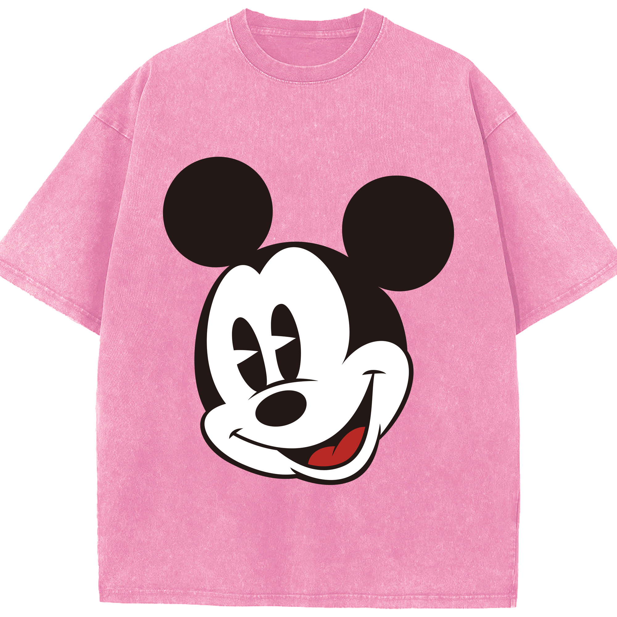 （画像用） ミッキーマウス Mickey Mouse 綿100% ヴィンテージ風 半袖Tシャツ（フロントプリント）